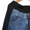 Женские штаны Корейский стиль 2023 Женская модная джинсовая джинсовая ткань плиссированная плиссированная шифяная шифя