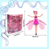 Electric RC Aircraft Magic Flying Fairy Princess Doll Dolls Toys for Kids Butterfly Pixie Infrared Induction Control Toy 230818