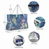 Borse nuove donne grandi sacchetto da spiaggia con tasche stampa coralline per palestra da bagno da viaggio sacca borsette per la spesa impermeabile HKD230818