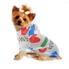 Vêtements pour chiens habilles à l'épreuve de soleil Summer Soleil Sweat à sweat à swets Small Clothes Print Poncho pour animaux de compagnie moyens Chat Cat