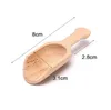 Mini Wooden Scoop Teaspoon Small Salt Shovel Bath Salt Spoon Milk Powder Scoops Wood Condiment Spoons Coffee Tea Mini Sugar Spoon SN4445