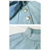 Женские куртки рубашки Женская топ -топы джинсовая куртка кардиган повседневная синяя винтажная модная корейская уличная одея