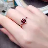 Anelli a cluster Meibapj Diopside naturale/Garnet Gemstone Fashion Ring per donne Real 925 Sterling Silver Charm Fine Party Gioielli