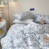 Juegos de ropa de cama que reina de cama doble con ropa de cama sábanas de sábanas nórdicas de la cubierta de la pareja comodidad 230817