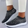 Kleiderschuhe Frauen weiße Turnschuhe vulkanisieren Schuhe Ladies Fashion Bling Sneakers Sommer Slip-on Socken Sneakers Femme Zapatillas Mujer 2021 T230818