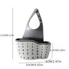 Food Storage Organization Sets 1pc Kitchen Organizer Adjustable Snap Sink Sponge Holder Hanging Drain Basket Gadgets 230817