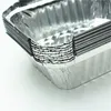 BBQ Tools Accessories 10PCS 410ML Tin cardboard box disposable lunch fast food packing baked tin foil aluminum bowl rectangular 230817