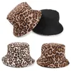 Boinas 2023 Cotton Four Seasons Leopard Print Bucket Hat Hat Fisherman Capinho de viagem ao ar livre para homens e mulheres 113