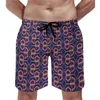 Men's Shorts Hives Print Board Honeycomb Hawaii Beach Pattern Sports Surf Quick Dry Swim Trunks Birthday Present