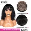 Кружевные парики Hine Make Sew в парике Human Hair Malaysian Kinky Curly с натуральным цветом для женщин, бесцветных длинных продаж Drop Pro Dhy4x