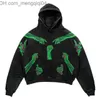 Heren Hoodies Sweatshirts High Street Retro Comic Print Embidery Y2K Origineel Home Nieuwe losse Hooded Sweetheart Herfst Trend Dubbele jas in de Verenigde Staten