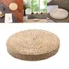 Kussenstoelmat rond stoel eetkamer eetkamer gras yoga zen pad stro weeft woning decor tuin handgemaakte beige