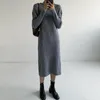 Lässige Kleider 2023 Herbst Winter Japaner Einfacher solide schlanke Stretch -Strecke Kapuzenpullover Kleider Fauler Stil Frauen Tide