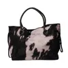 Totes Pre-order Sample Cow Print Suede Hair On Hide Tote Bag Leather Tote Bag Women Shoulder Bags Leather Handbag Totes DOM1071431 HKD230818