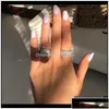 Pierścienie Drop dostawa 2021 Choucong Victoria Wieck luksusowa biżuteria 925 Sterling Sier Star Pave White Sapphire CZ Diamond Eternity Women Dhzyr