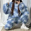 Pontas de duas peças femininas Mulheres teram o inverno da primavera de lã Casual Tracksuit 2 peças Conjunto de moletons esportivos Sorto -pullocatano