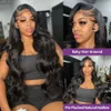 Body Wave 30Inch Lace Front Human Hair Wig 220%density HD Transparent Lace Frontal Wig 4x4 Lace Closure Wigs Glueless PrePlucked Wig