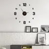 Relógios de parede numeral quartzo assistir moda adesiva romana viva casa acrílico adesivos relógio decoração espelho quarto