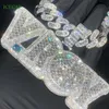 Bijoux glacés Moissanite lettres diamants pendentif collier personnalisé pendentif Hip Hop 925 argent pendentif personnalisé