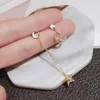 Backs oorbellen asymmetrische luxe voor vrouwen ster hanger vintage sieraden keten elegante vrouw lange druppel earring in