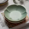 Ciotole giapponese piatto creativo petalo jingdezhen ceramico retrò piccoli piatti domestici dessert