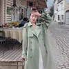 Trench femminile 2023 Sproce casual primaverile cappotto a vento Lady Long Double Breasted Street Fashion Outwear Fashion Fashion