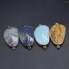 Colliers pendants 3 PCS Forme irrégulière Face à faces aléatoires Connecteurs à cristaux naturels Charmes Agate pour faire du collier de bijoux Collier Gift