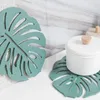 Bordslöpare Creative Leaf Isolation Pad Anti-Pot Dish Bowl Wood Tea Cup Coasters Nordic Decoration