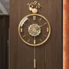 Wall Clocks Bedroom Luxury Clock Design Art Cute Pendulum Golden Korean Large Girls Hands Horloge Murale Home Furniture