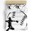 Bedding Sets Hockey Set For Bedroom Bed Home Goalkeeper In Hand Drawn Style With Protective Ge Duvet Cover Quilt And Pillowcase