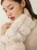 Scarves Arrivals Real Chinchilla Fur Scarf Women's Neck Warmer Fashion Autumn Winter Light Color Natural Muffler Collar