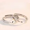 Cluster Rings Simple Black White Open Ring Creative Mobius Пара ювелирные изделия для мужчин Женщины любители свадьбы подарки на день рождения подарки