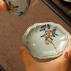 Muggar handmålade loquat kinesiska keramik koppar te cup set teaware frukt skål för ceremoni vintage teacup 230818