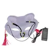 Party Masks Lysande LED -mask japanska rävar Mask Rave Costume Anime Half Face Cat Masks Masquerad Festival Party Cosplay Props 230818