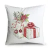 Oreiller joyeux de Noël couvre les couvertures 40/45 / 50cm de Noël couronne de Noël Robin Bird Rendeer Polyester pour canapé décor