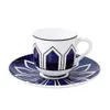 Kubki 120 ml elegancka kubek kawy China i spodek Europejski luksusowy ceramiczny herbata mleka Ekwidycja domu Highend prezent 230818