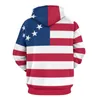 Women's Hoodies American Flag Betsy Ross 13 stjärnor och ränder coola avslappnad pullover hoodie överdimensionerad design lös huvtröjor