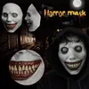 Party Masks Halloween Luminous Horror Mask Grudge Ghost Hedging Zombie Mask Masquerade Party Cosplay Props Long Hair Ghost Scary Masks Gift 230817