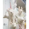 Plush Wall Stuff Animal Unicorn Deer Head Toys Wall Hanging Mounts Decor 3D Head Wall Hanging Ornaments Art Kids Room Wall Decoration Toys 230818