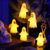 Autres fournitures de fête d'événement 5 / 10pcs Halloween Decorative Ghost Lampe Bureau Home Indoor Hanging Halloween Atmosphère Ghost Miniature Ornement Gift For Kids 230817