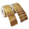 Otras pegatinas decorativas Etiqueta adhesiva de marca de código de barras PET de oro metálico cepillado en rollo Impresora de transferencia de cinta térmica impermeable 230818