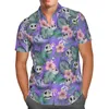 Camisas casuales para hombres 2023 camisa de verano con botones de verano Holiday sangewon pokmon 3d estampado de estampado completo solapa de moda de color hop coloreada