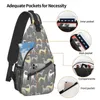 Schulbeutel grau Sighthunds Crossbody Sling Rucksack Männer Custom Greyhound Hunde Schulter Kastentasche für Reisen Wandertack 230817