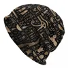 Berets Hiéroglyphes égyptiens anciens Skullies Bons Caps pour hommes Femmes Unisexe Tendance hivern