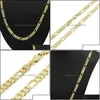 Kettingen 14K Geel reëel vast goud 8 mm Italiaanse linkketting ketting 24 inch drop levering 2022 sieraden kettingen hangers dhh14 dhvma