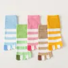 Women Socks 5 Par Toe Short Girl Rands Cotton Bright Color Young Casual Fashion Soft Elastic Finger Four Seasons