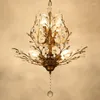 Lustres d'éclairage de lustre en cristal moderne pour la chambre de cuisine branches style plafond lustre avié