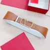 Luxury Designer Belts for Women Genuine Leather Belt Fashion Gold Letter Buckle Belt v Woman Dress Suit Girdle Waistband Reversible Width 7cm Top Quality