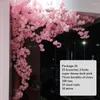Decorative Flowers Artificial Cherry Blossom Tree Rattan Suit Fake Flower Strip Wedding Arch Decoration Home Festival