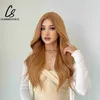 Synthetic Wigs CharmSource Synthetic Wigs Light Brown Long Wave Hair Natural Midpoint for Woman Daily Party Cosplay HKD230818